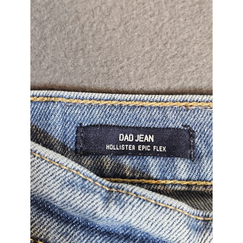 Hollister Jeans Mens 28x30 Blue Denim Dad Epic Flex Straight Medium Wash Stretch - Picture 6 of 13